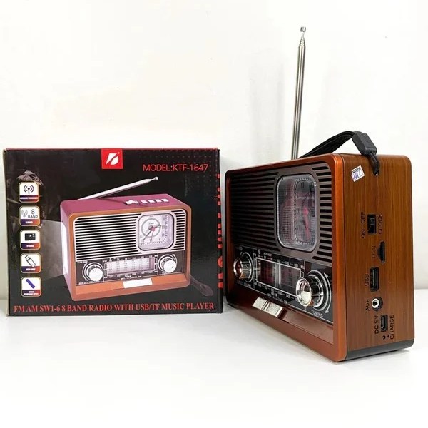 Portable Radio with Bluetooth Speaker & LED Flashlight
